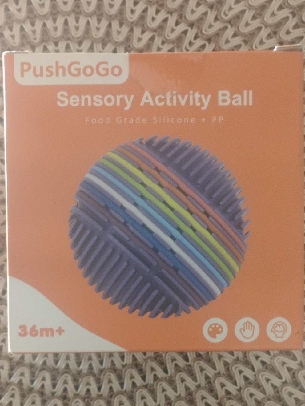 PushGoGo Sensory Activity Ball - Multicolor Silicone